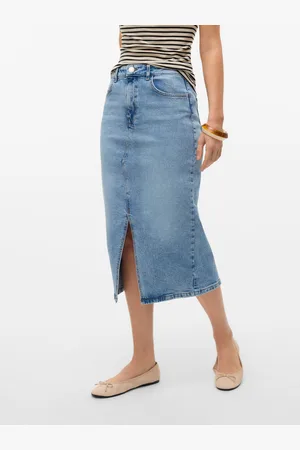 VERO MODA Vmnatalie Cintura Alta Falda Midi