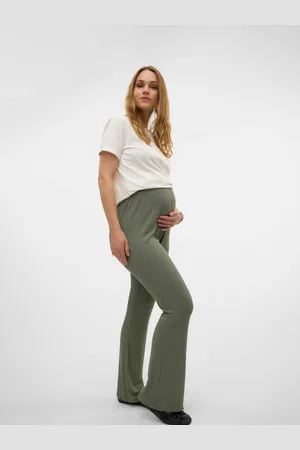 Mama;licious Pantalones Corte Regular Tiro Alto