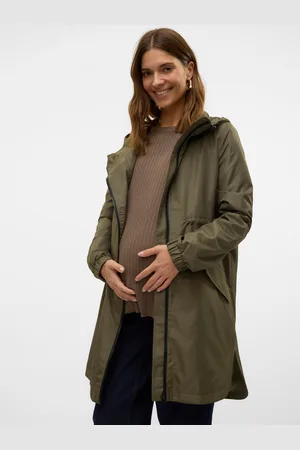 Mama;licious Abrigos Cuello Levantado Puños Elásticos