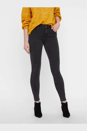 VERO MODA Vmseven Talle Medio Corte Slim Vaqueros