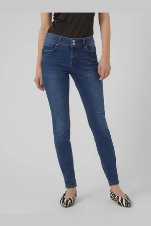VERO MODA Vmkimmi Talle Medio Corte Slim Vaqueros