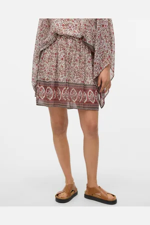 VERO MODA Vmboho Cintura Alta Falda Corta