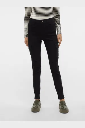 VERO MODA Vmdebbie Talle Medio Pantalones Cargo