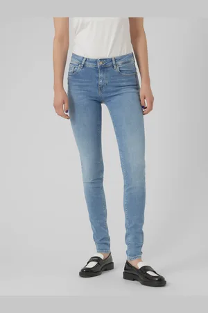 VERO MODA Vmlux Talle Medio Corte Slim Vaqueros