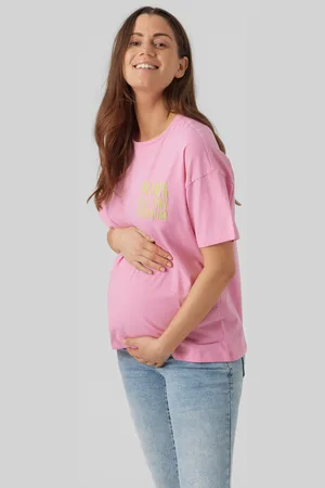 Mama;licious Camisetas Corte Loose Cuello En U