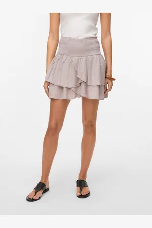 VERO MODA Vmlinn Cintura Alta Falda Corta