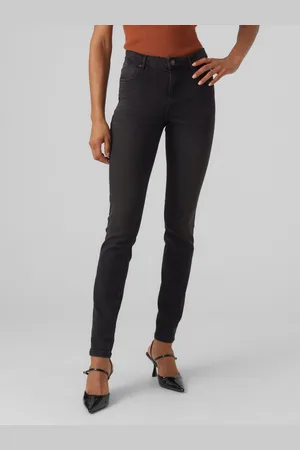 VERO MODA Vmjune Talle Medio Corte Slim Vaqueros