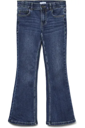 VERO MODA Vmriver Tiro Alto Corte Wide Vaqueros