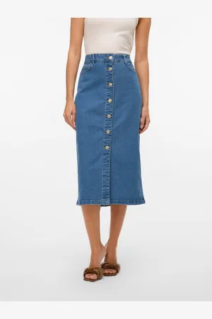 VERO MODA Vmnatty Cintura Media Falda Midi