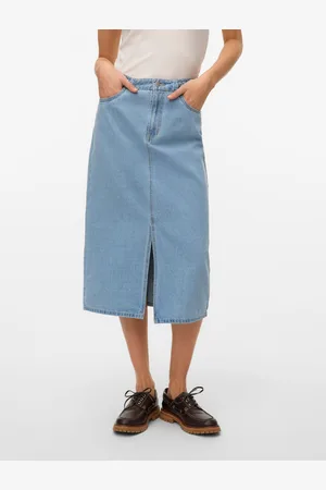 VERO MODA Vmveri Cintura Alta Falda Midi