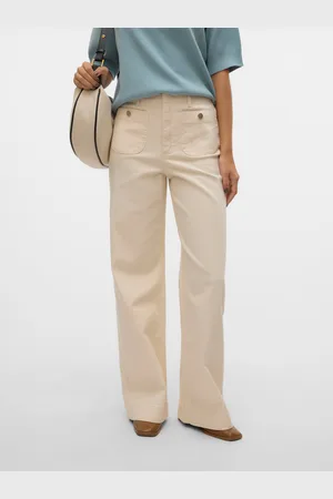 VERO MODA Vmkayla Tiro Alto Corte Wide Leg Vaqueros