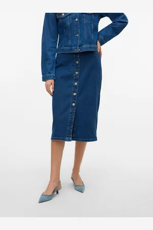 VERO MODA Vmnatty Cintura Media Falda Midi
