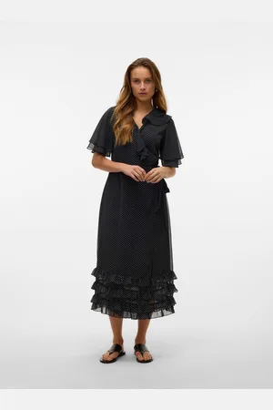 VERO MODA Vmdotina Vestido Midi