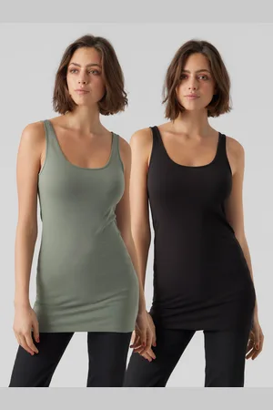 VERO MODA Vmmaxi 2-pack Camisetas De Tirantes