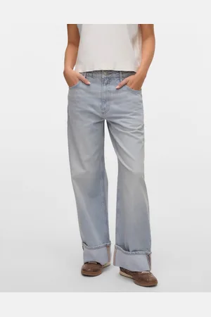 VERO MODA Vmdarcy Talle Medio Corte Wide Leg Vaqueros