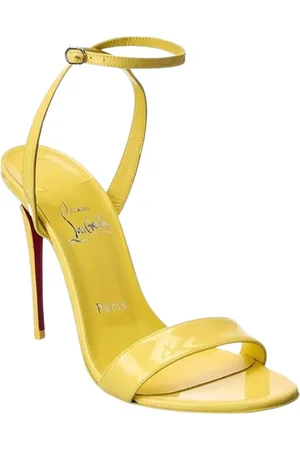 Sandalias Mafaldina Spikes De Charol en Amarillo - Christian Louboutin