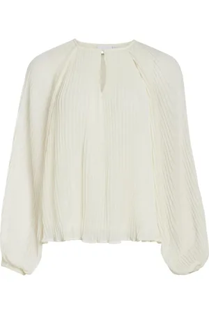 VILA Plegado Blusa De Manga Larga