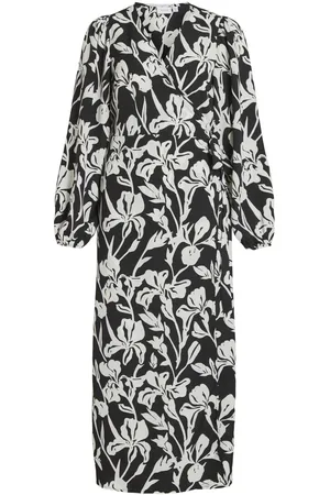 VILA Midi, Mangas Largas Vestido Envolvente