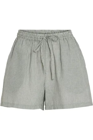 VILA Cintura Alta, A Rayas Shorts