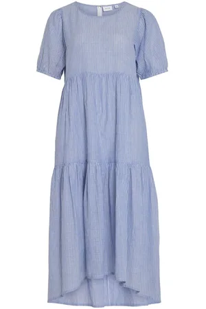 VILA Mangas Cortas Vestido Midi