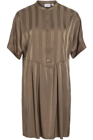 VILA Mangas Cortas Vestido Corto