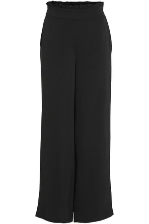VILA Cintura Alta Pantalones Paperbag