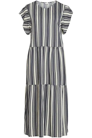 VILA Mangas Cortas Vestido Midi
