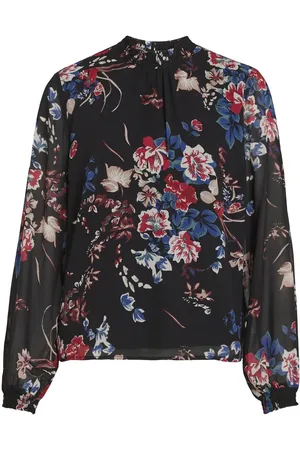 VILA Cuello Alto Blusa De Manga Larga