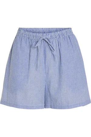 VILA Cintura Alta, A Rayas Shorts