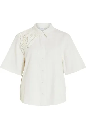 VILA Rosa Camisa De Manga Corta