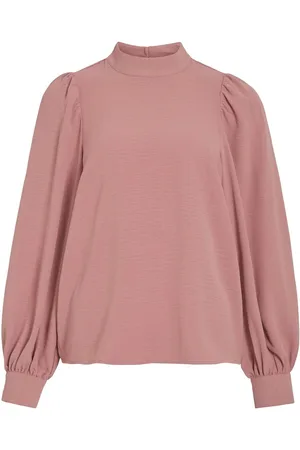 VILA Cuello Alto Blusa De Manga Larga