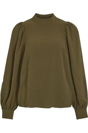 VILA Cuello Alto Blusa De Manga Larga