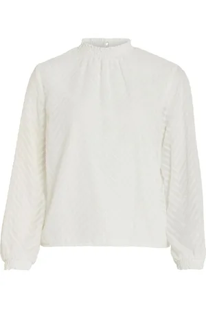 VILA Cuello Alto Blusa De Manga Larga