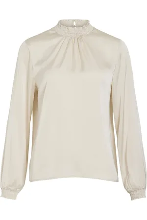 VILA Cuello Alto Blusa De Manga Larga