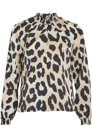 VILA Cuello Alto Blusa De Manga Larga