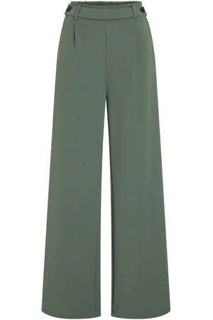 VILA Cintura Alta Pantalones De Pierna Ancha