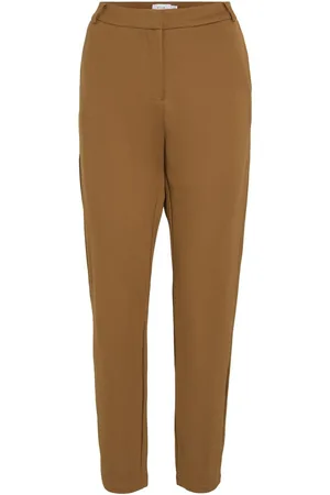 VILA Cintura Alta Pantalones