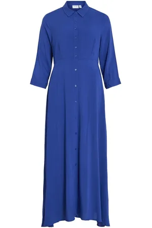 VILA Maxi Vestido Camisero