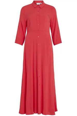 VILA Maxi Vestido Camisero