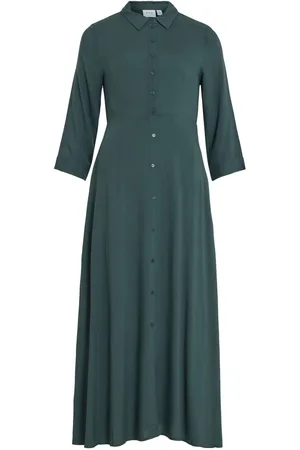 VILA Maxi Vestido Camisero