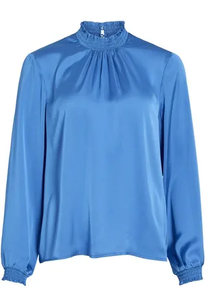 VILA Cuello Alto Blusa De Manga Larga