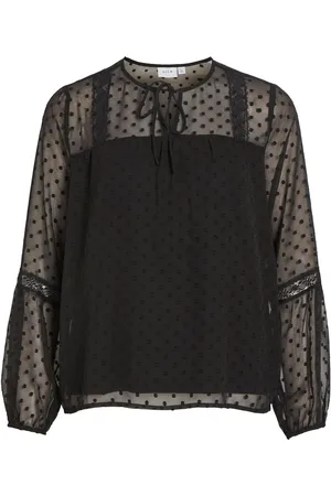 VILA Viedee Con Detalles Blusa De Manga Larga