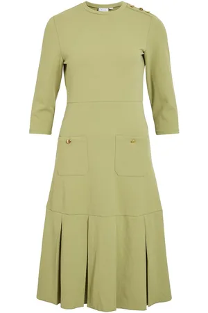VILA Mangas 3/4 Vestido Midi