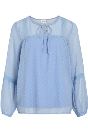 VILA Viedee Con Detalles Blusa De Manga Larga