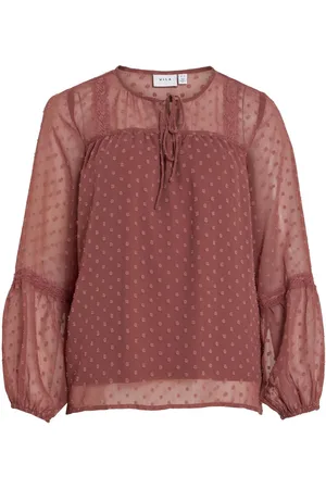 VILA Viedee Con Detalles Blusa De Manga Larga