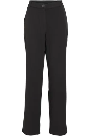 VILA Cintura Media Pantalones De Pernera Recta