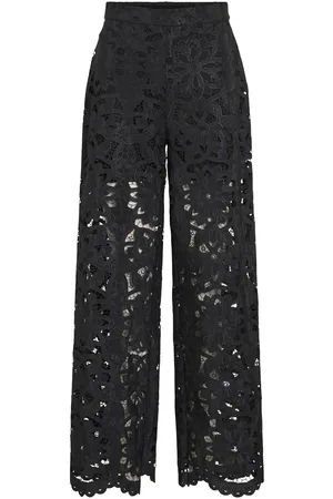 VILA Diseño Con Encaje Pantalones De Cintura Alta