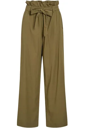 VILA Cintura Alta Pantalones Paperbag