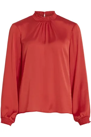 VILA Cuello Alto Blusa De Manga Larga