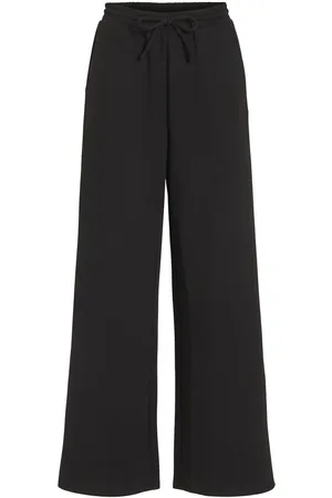 VILA Cintura Alta Pantalones De Pierna Ancha